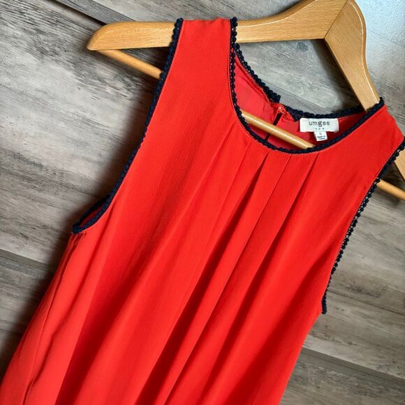 umgee Orange Blue Sleeveless Dress Women's S Excellent Preworn Condition - Picture 6 of 11